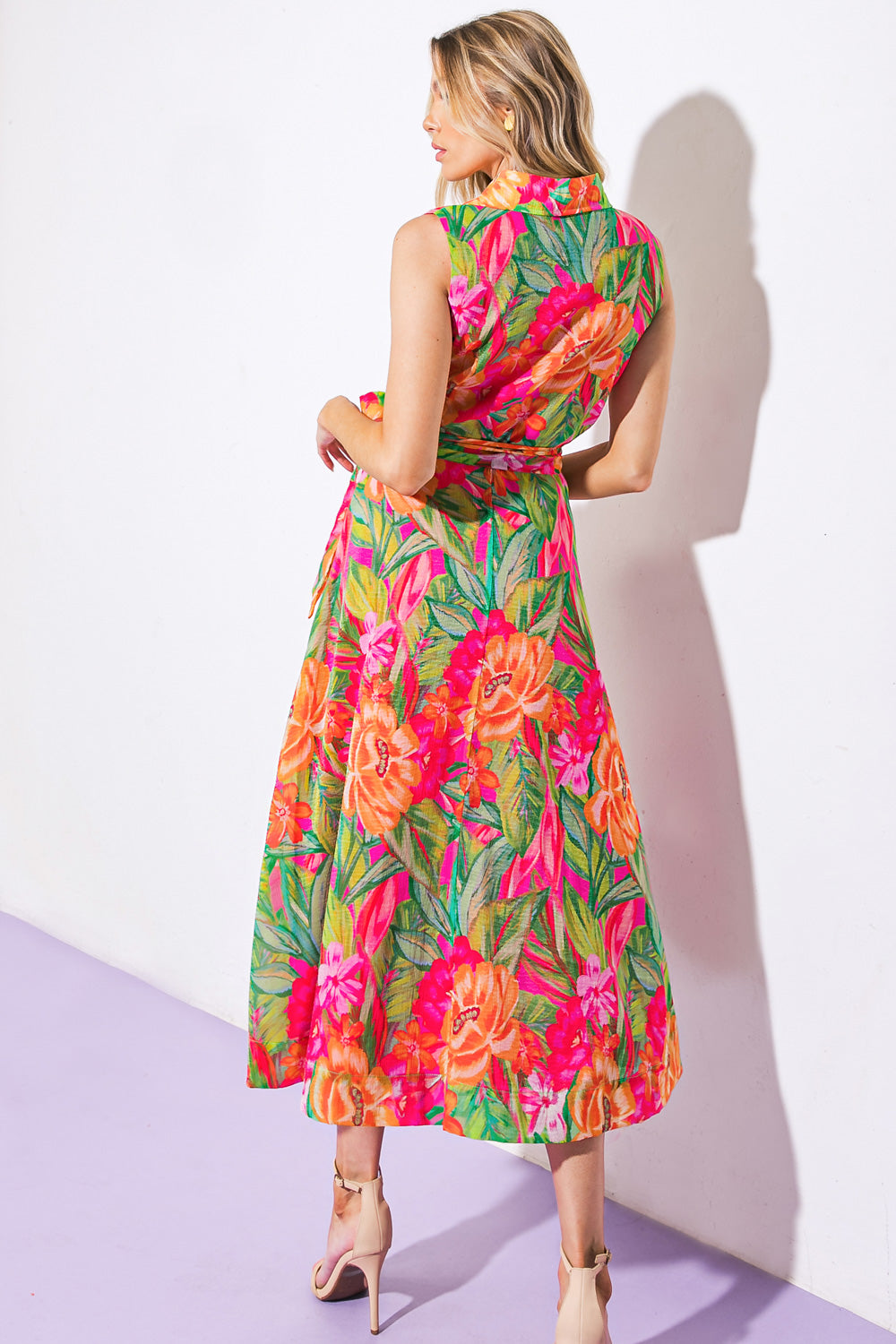 EVERYDAY DREAMS WOVEN MIDI DRESS Flying Tomato